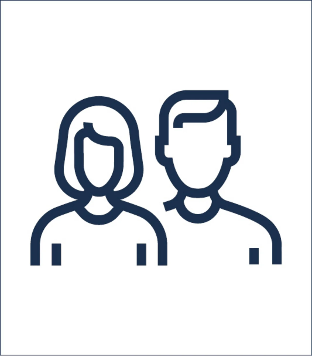 Partner - Dienstleister, Grafik von zwei Personen, die nebeneinander stehen.